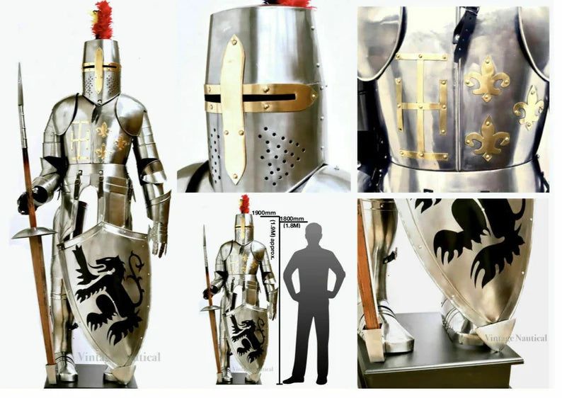 Medieval knight suit armor war templar combat full body armor Suit