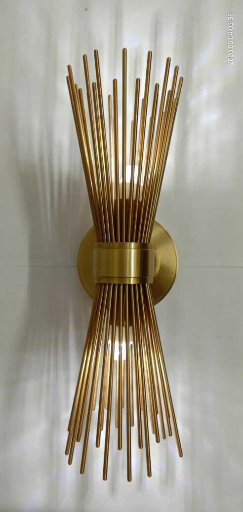 Mid-century Modern Starburst Brass Wall Sconce