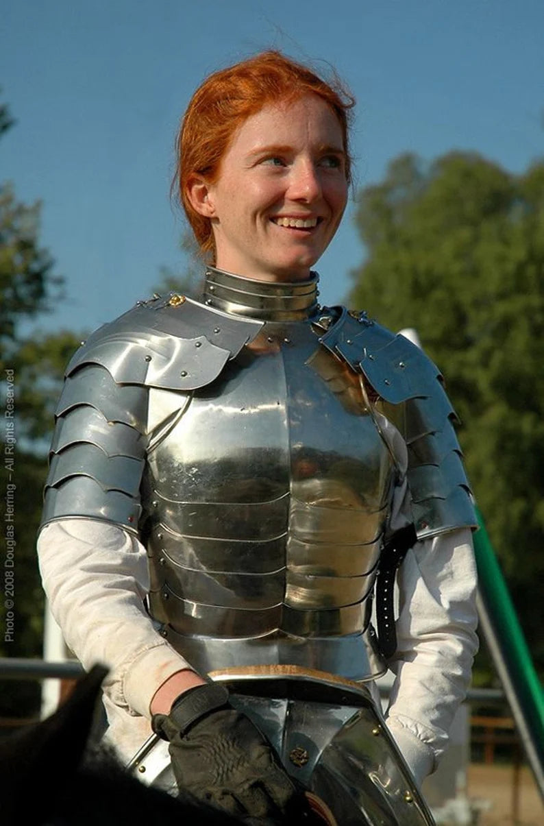 Knight Brave Female Armor, Gorget Pouldron Armor, Cosplay Armor, Sca Armor,  Larp Armor, Gift for Women 