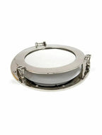 12" Ship's Porthole Glass Window - Chrome Maritime Wall Decor - Retro Handicrafts