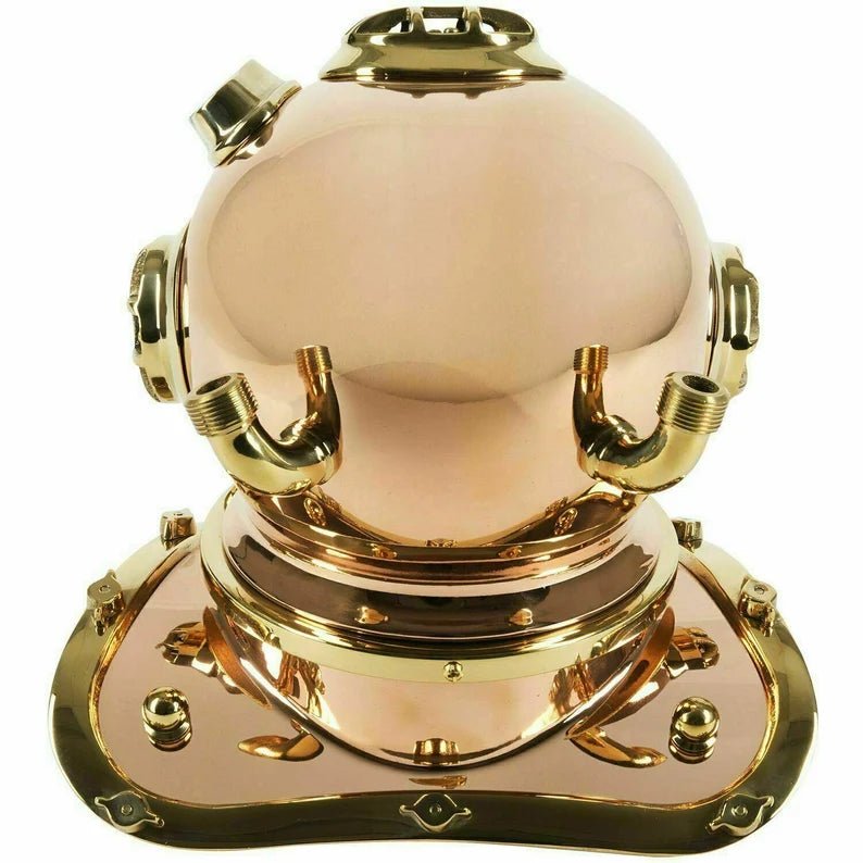 12" Solid brass diving helmet replica handmade style solid brass design gift - Retro Handicrafts