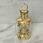 14" Full Brass Anchor Boat Light Oil Lamp | Nautical Maritime Ship Lantern - Retro Handicrafts
