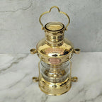 14" Full Brass Anchor Boat Light Oil Lamp | Nautical Maritime Ship Lantern - Retro Handicrafts