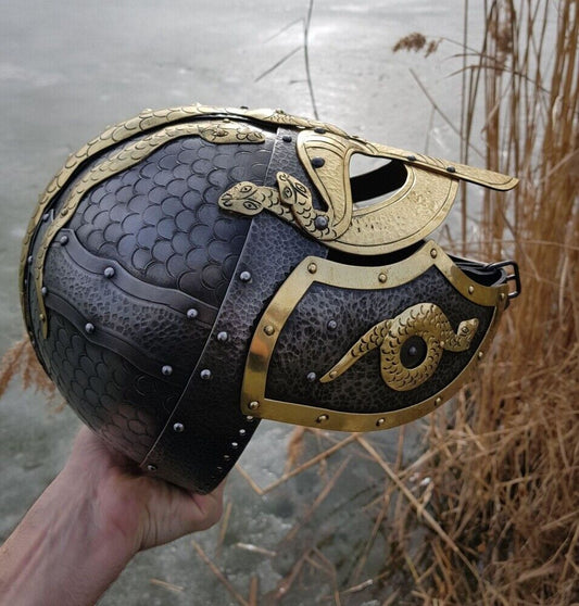 16GA SCA LARP Medieval Hardened FENCES WICKES Norman Viking Helmet Replica II - Retro Handicrafts