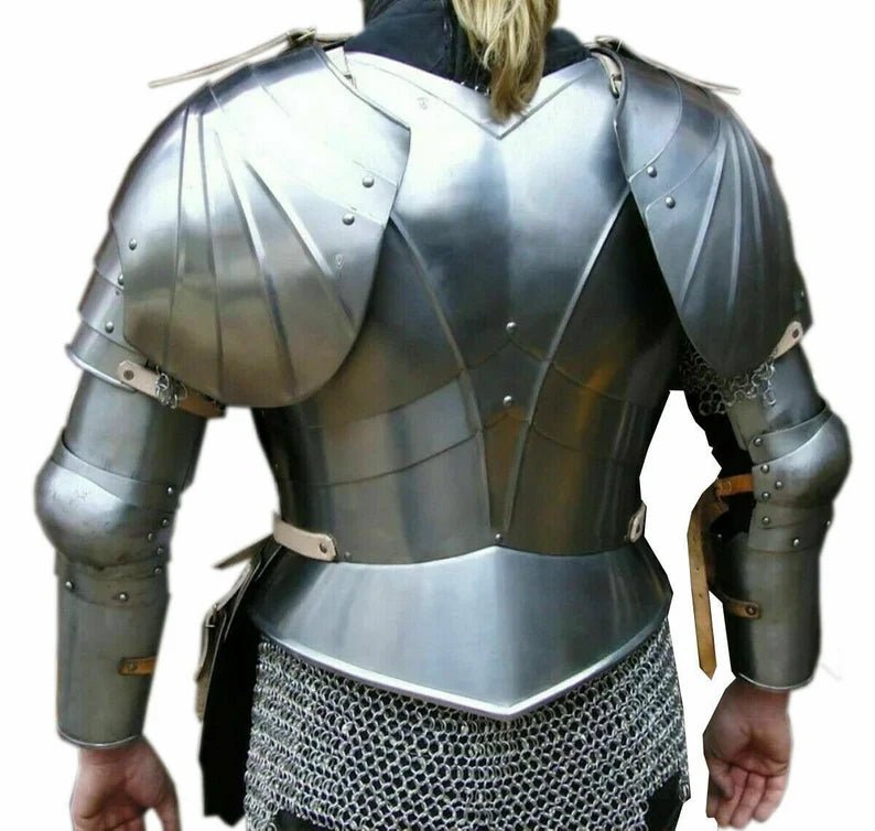 16Ga Sca Steel Medieval Half Body Lady Armor Suit With Cuirass & Pauldrons , Female knight, Warrior Girl Set Chain Mail - Retro Handicrafts