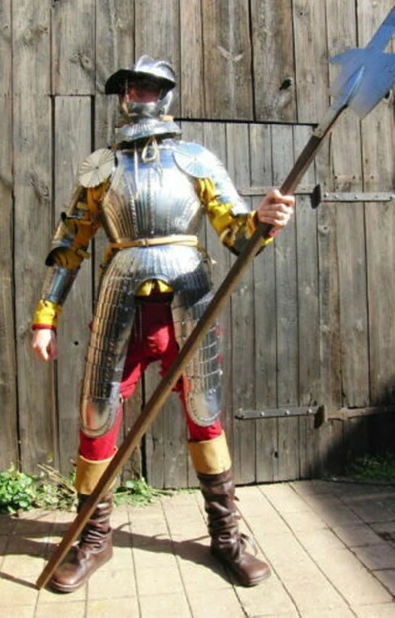 18 GA Medieval Armor Full Suit Of Maximilian captain's harp Suit 1530ct Replica - Retro Handicrafts