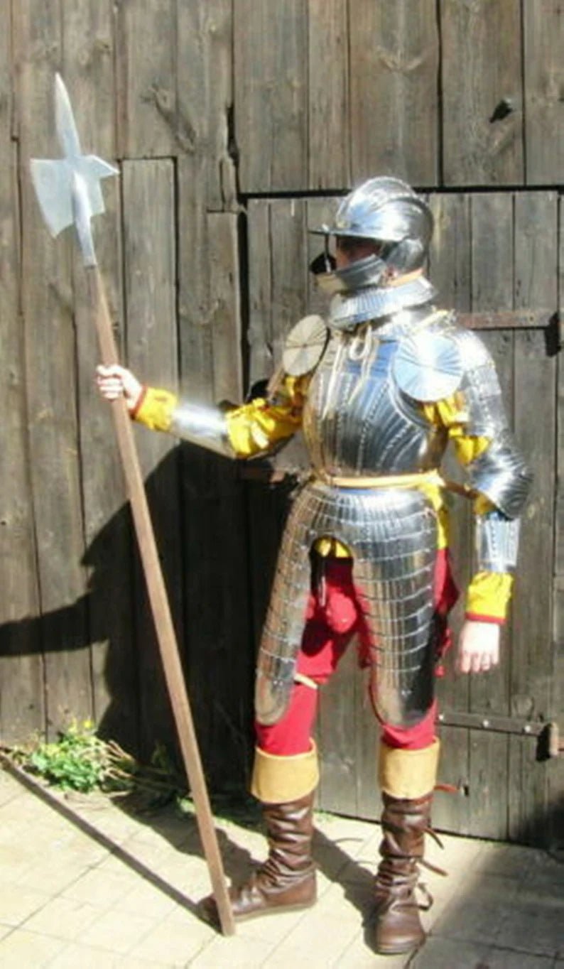 18 GA Medieval Armor Full Suit Of Maximilian captain's harp Suit 1530ct Replica - Retro Handicrafts