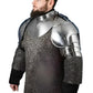 18G Steel LARP Armor - Pauldrons and Gorget with Adjustable Leather Straps