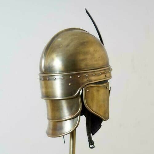 18ga Medieval Armor Armour Knight Roman Spartan Crusader Costume Helmet - Retro Handicrafts