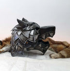18GA Steel Medieval Great Wolf Helmet Medieval Viking Wolf Helmet Blackened Helmet - Retro Handicrafts