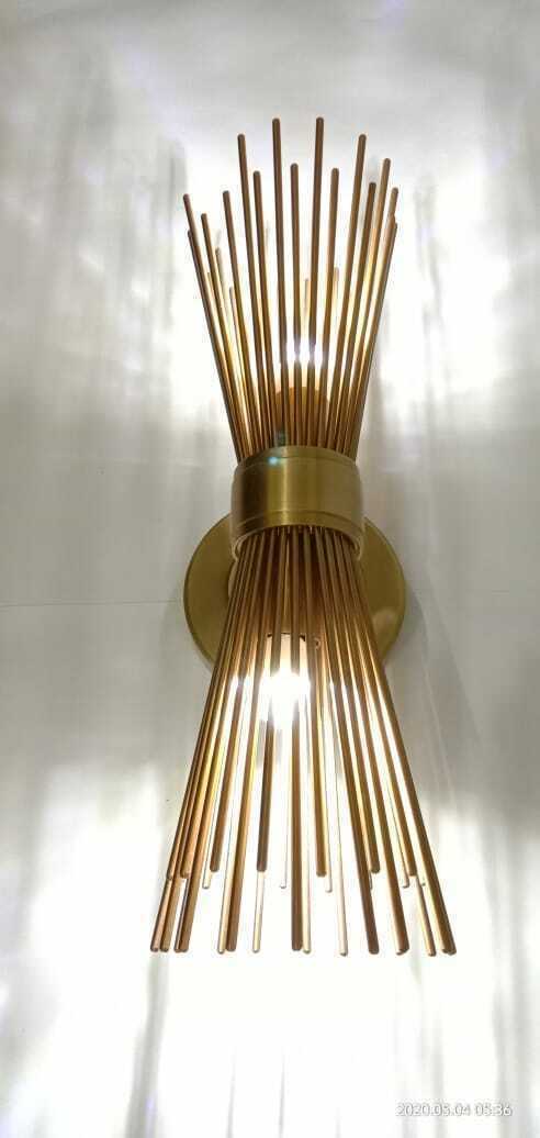 1950 Mid Century Brass Sputnik Skyla Wall Fixture Sconce Lamps Lighting Sconces - Retro Handicrafts