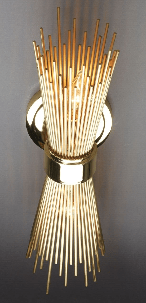 1950 Mid Century Brass Sputnik Skyla Wall Fixture Sconce Lamps Lighting Sconces - Retro Handicrafts