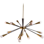 1950's Mid Century Brass Sputnik Italian Chandeliers Ceiling Light Fixture 15 - Retro Handicrafts