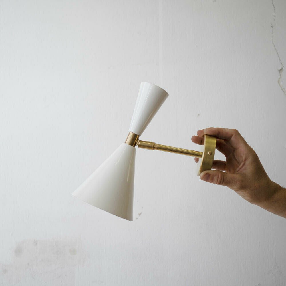 1950's Mid Century Stilnovo Arteluce Light Sconce Italian Wall Lamps 1 pcs - Retro Handicrafts