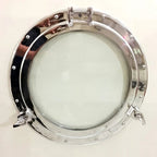 20" Canal Boat Porthole Window Nickel Finish Wall Window Glass - Retro Handicrafts