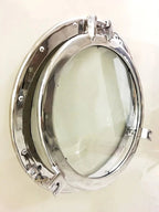 20" Canal Boat Porthole Window Nickel Finish Wall Window Glass - Retro Handicrafts