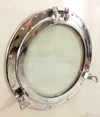 20" Canal Boat Porthole Window Nickel Finish Wall Window Glass - Retro Handicrafts