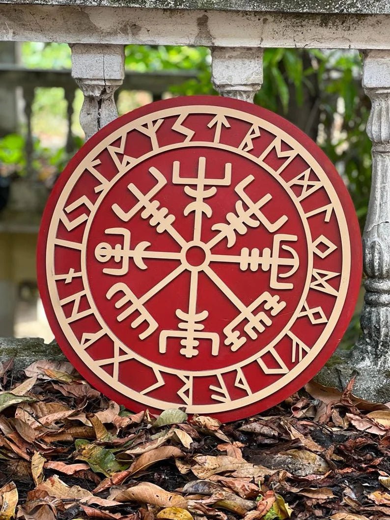 24-Inch Handmade Viking Shield - Premium Wood and Iron Craftsmanship