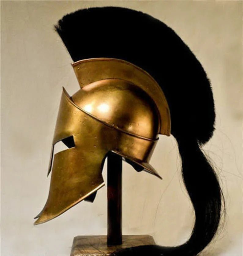 300 movie Great king Leonidas spartan Helmet, fully functional medieval Replica wearable helmet, solid steel with inner leather liner Helmet - Retro Handicrafts