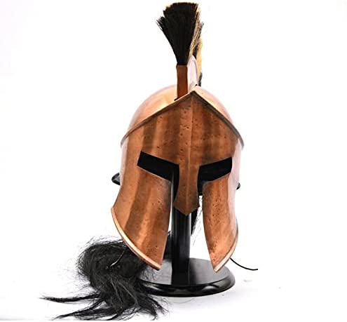 300 Movie Great King Leonidas Spartan Helmet~Fully Functional Medieval Copper Antique Helmet~ Solid Steel with Inner Leather Liner Helmet - Retro Handicrafts