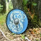 Blue Medieval Viking 24” Wooden Shield - Heavy Metal Fitted Ocean Shield Halloween Prop