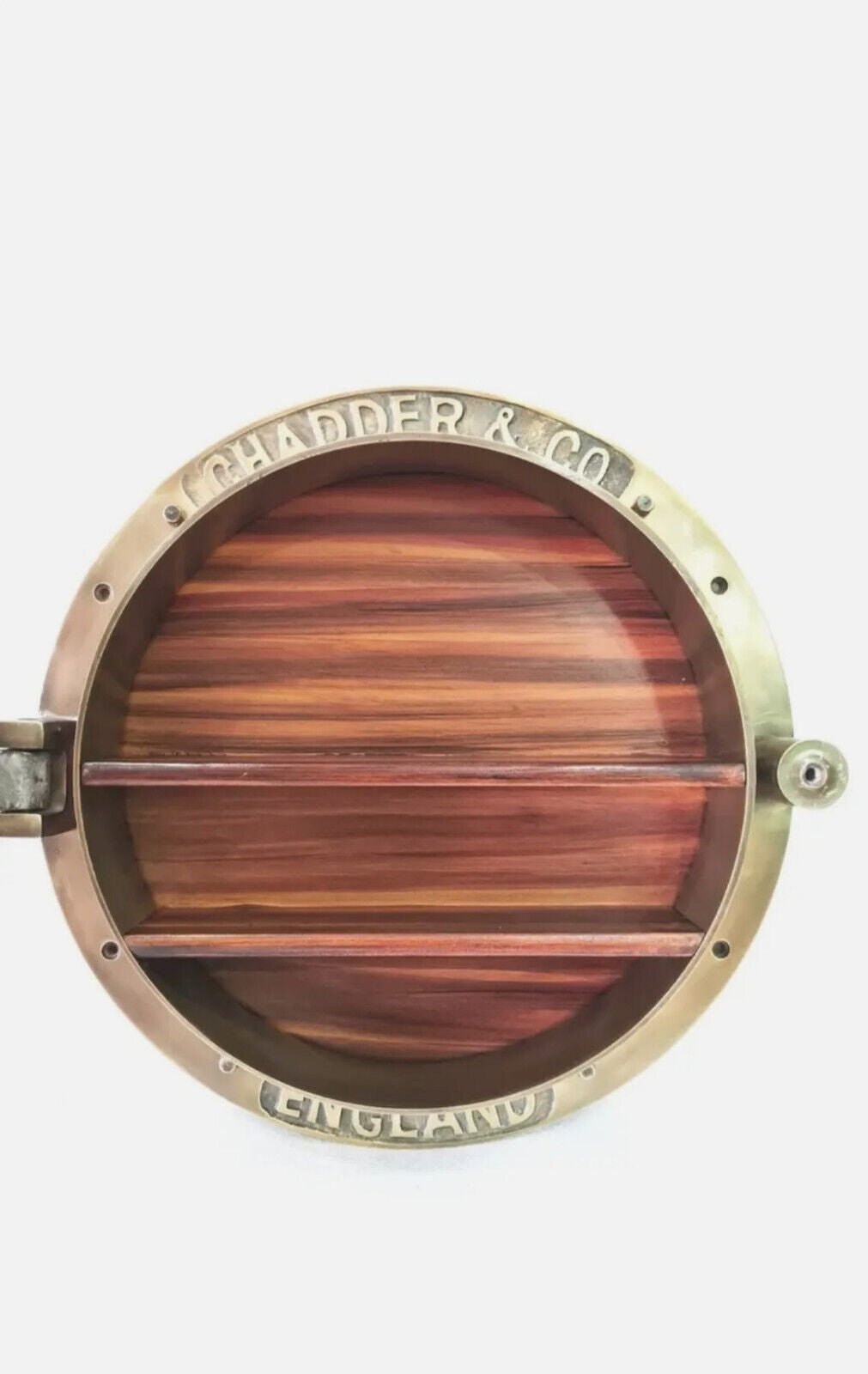 40.64 cm Antique Brown Ship Porthole Mirror - Nautical Round Wall Decor - Retro Handicrafts