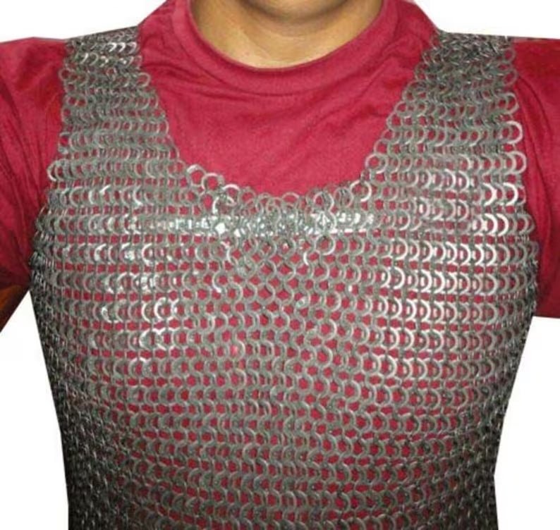 9mm Chainmail Vest - Flat Riveted with Washer - Sleeveless Chain Mail Shirt - Medieval Armor Costume - Unique Christmas Gift - Retro Handicrafts