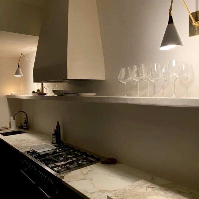 Adjustable Brass Wall Lamp Handmade Vintage SCICCOSO II Brass Wall Lamp , Handcrafted Wall Lamp Light Kitchen Bedside Bathroom Reading - Retro Handicrafts