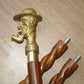 Aluminum Designer Sherlock Holmes Handle Walking Stick Cane - Retro Handicrafts