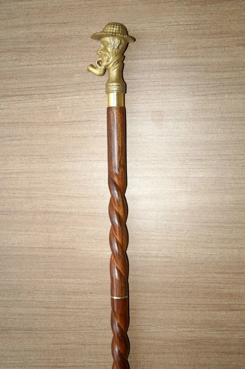 Aluminum Designer Sherlock Holmes Handle Walking Stick Cane - Retro Handicrafts