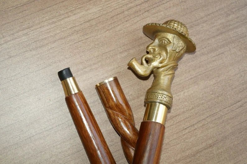 Aluminum Designer Sherlock Holmes Handle Walking Stick Cane - Retro Handicrafts