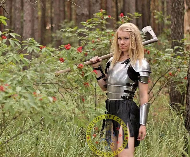 Ancient Knight Lady Armor, Female Fantasy Armor Costume, Cosplay, Larp Armor, Christmas Gift - Retro Handicrafts