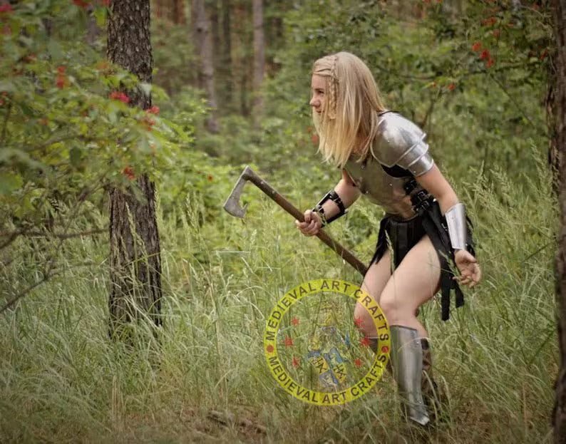 Ancient Knight Lady Armor, Female Fantasy Armor Costume, Cosplay, Larp Armor, Christmas Gift - Retro Handicrafts