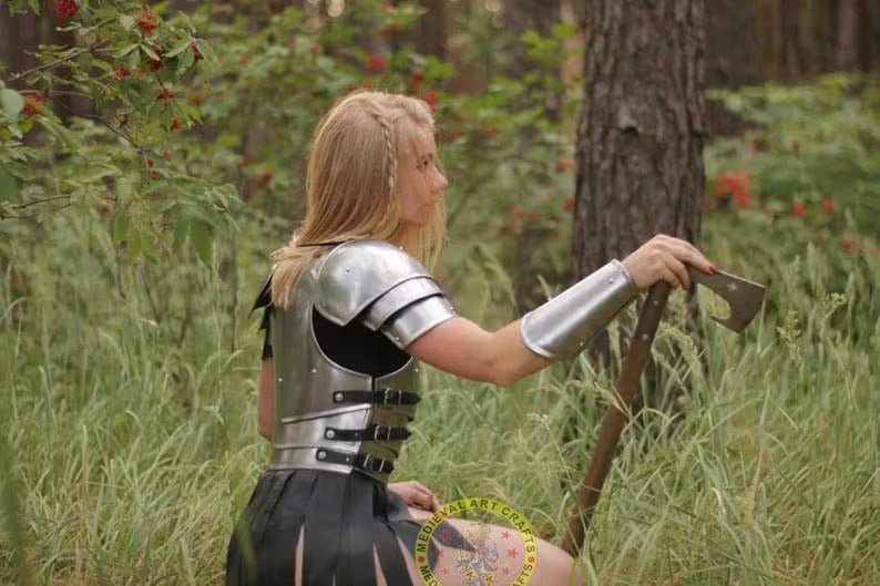 Ancient Knight Lady Armor, Female Fantasy Armor Costume, Cosplay, Larp Armor, Christmas Gift - Retro Handicrafts