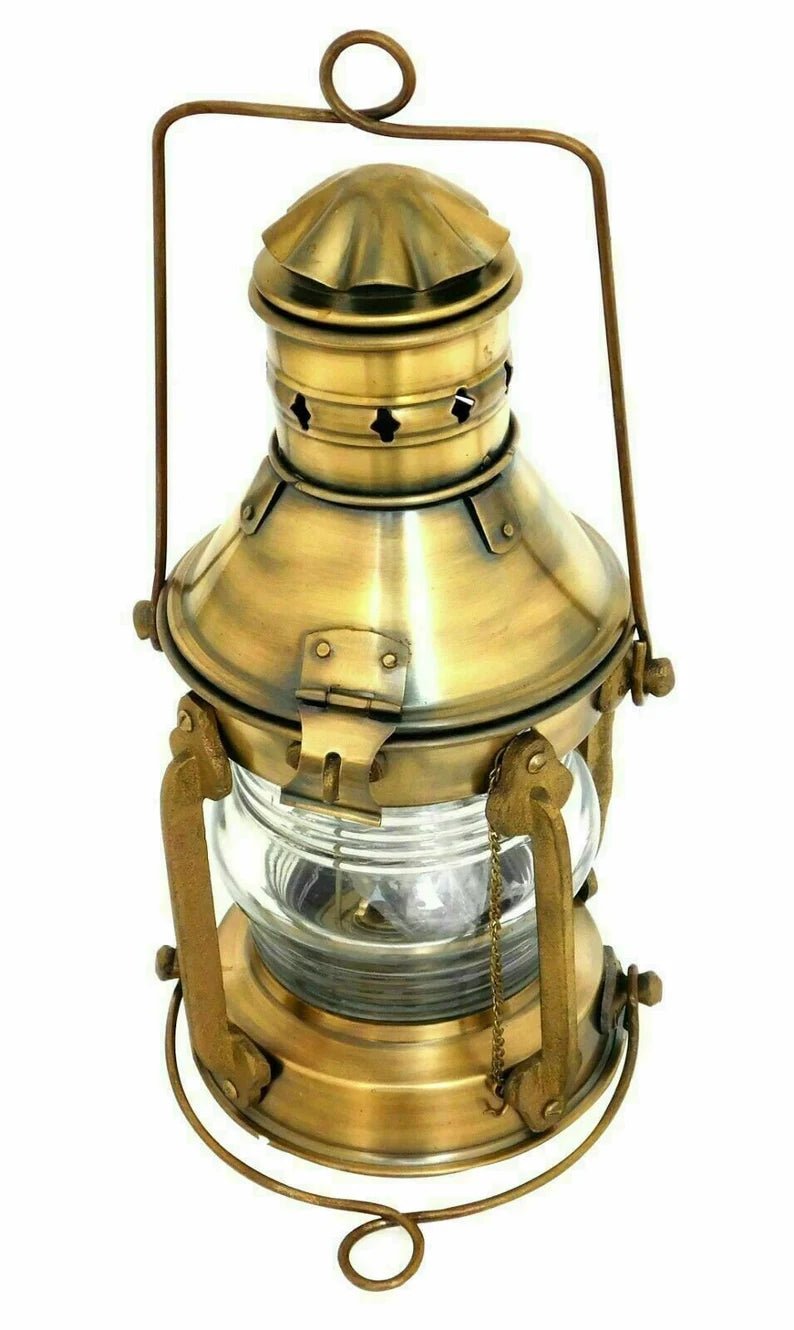Antique Anchor Ship Lantern Nautical Maritime Boat Oil Lamp Light Vintage Decor, Ship Oil Lantern, Vintage Home Decor - Retro Handicrafts