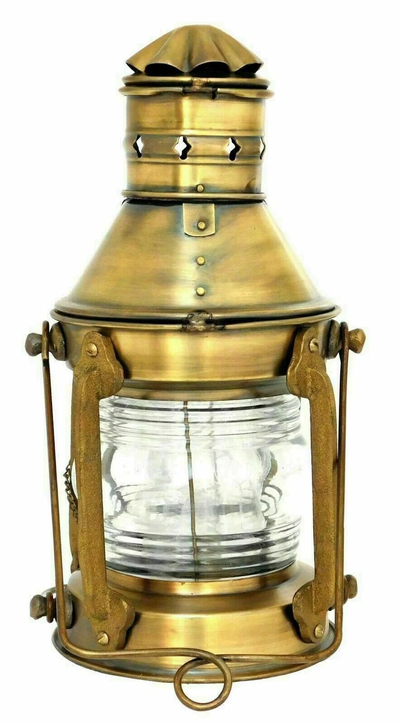 Antique Anchor Ship Lantern Nautical Maritime Boat Oil Lamp Light Vintage Decor, Ship Oil Lantern, Vintage Home Decor - Retro Handicrafts