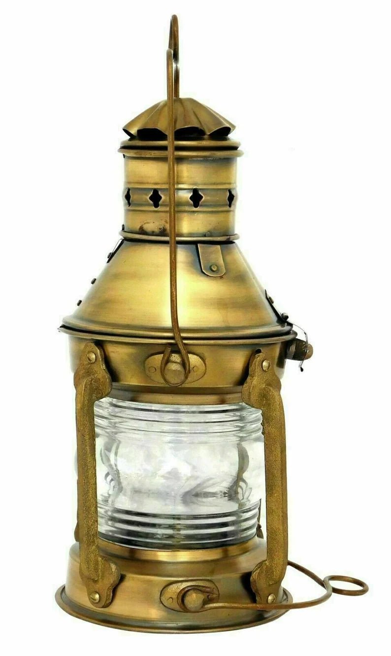 Antique Anchor Ship Lantern Nautical Maritime Boat Oil Lamp Light Vintage Decor, Ship Oil Lantern, Vintage Home Decor - Retro Handicrafts