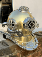 Antique Boston Diving Helmet Vintage Divers Deep Sea US Navy Mark V - Retro Handicrafts