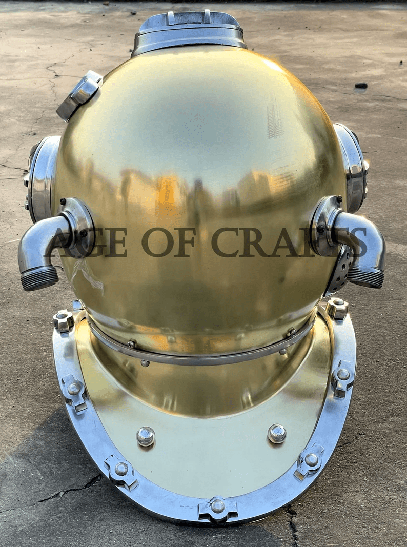 Antique Boston Diving Helmet Vintage Divers Deep Sea US Navy Mark V - Retro Handicrafts