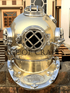 Antique Boston Diving Helmet Vintage Divers Deep Sea US Navy Mark V - Retro Handicrafts