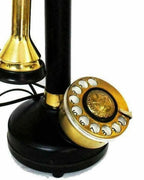 Antique Brass American Landline Telephone Vintage Rotary Dial Candlestick Phone, Housewarming Gift - Retro Handicrafts