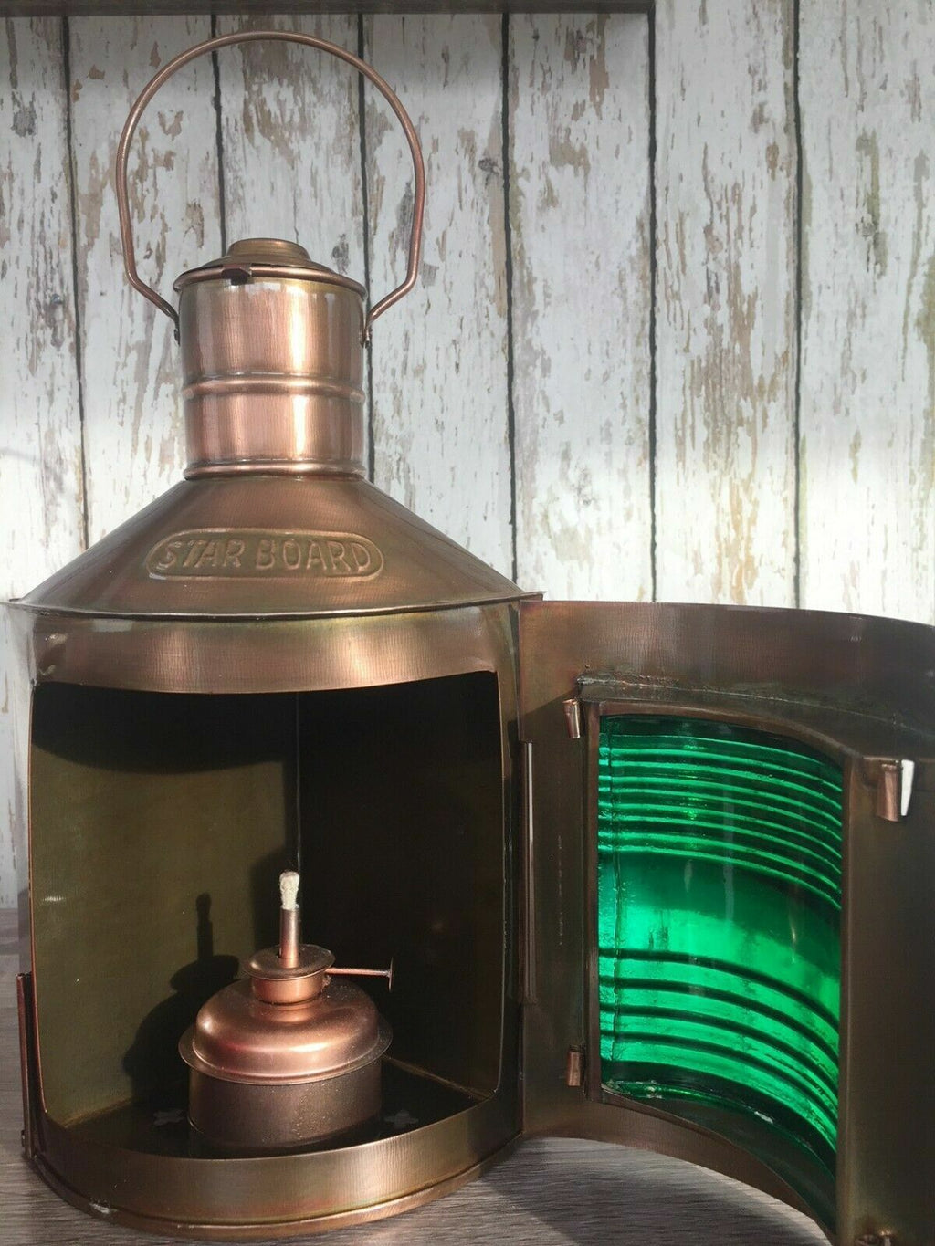 Antique Brass Finish Port & Starboard Lanterns Nautical Oil Lamps Ship Boat - Retro Handicrafts