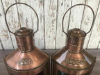 Antique Brass Finish Port & Starboard Lanterns Nautical Oil Lamps Ship Boat - Retro Handicrafts