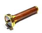 Antique Brass & Wooden Double Wheel Kaleidoscope Vintage Nautical Collectible - Retro Handicrafts