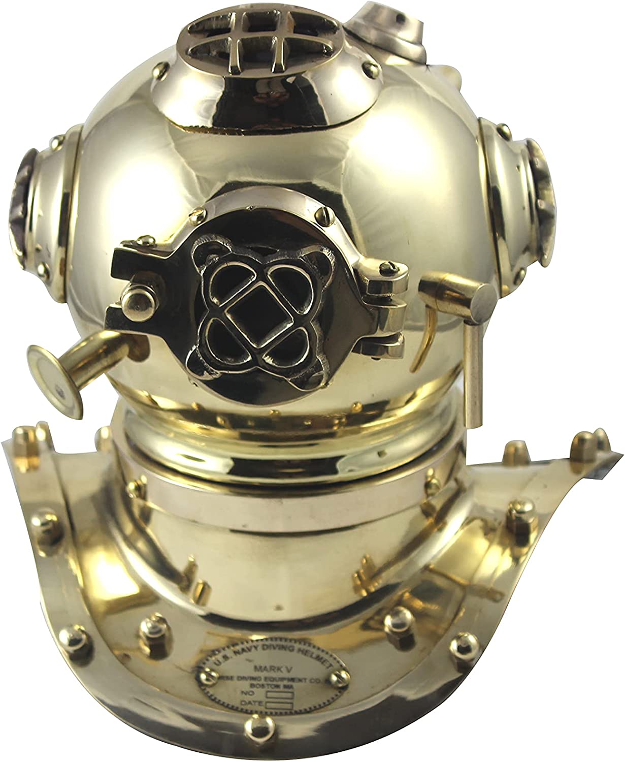 Antique Marine Mini Diving Helmet Replica Mark Us Navy Nautical Full Brass - Retro Handicrafts