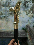 Antique Nautical Gift HEAD Brass Victorian Design Wooden Walking Cane Stick item - Retro Handicrafts