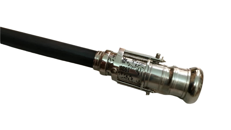 Antique Victorian Walking Stick with Brass Finish and Vintage Style