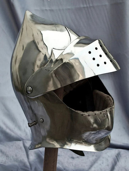 Armor closed helmet, SCA LARP fantasy helmet, medieval helmet, LARP helm, sca helm, sca armor, medieval armor, fantasy armor sca helmet - Retro Handicrafts