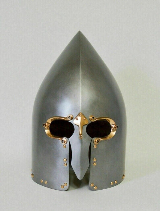 Armour 16GA Steel Medieval Lough Henney Viking Helmet Museum Decorative Handmade - Retro Handicrafts