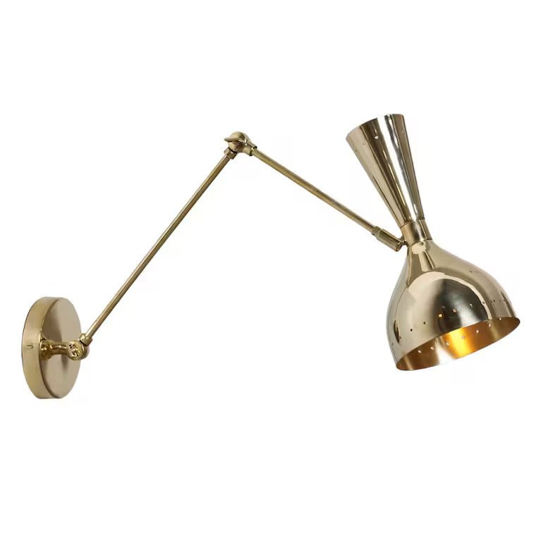 Articulated Modern Brass Sconce Midcentury Modern Stilnovo Style Wall Lamp Modern Wall Lamp Light, Bed Reading Light Lamp Kitchen 2 light - Retro Handicrafts